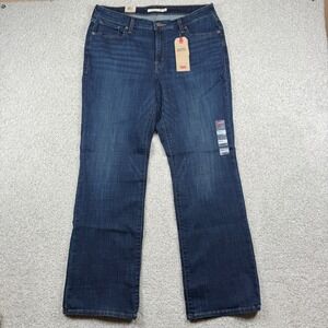 Levi 415 Classic Bootcut Jeans Womens 16W M Blue Dark Wash Mid Rise Stretch